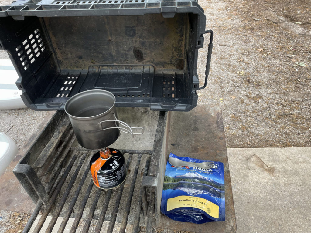 Noodles and Chicken, yum, sorta.