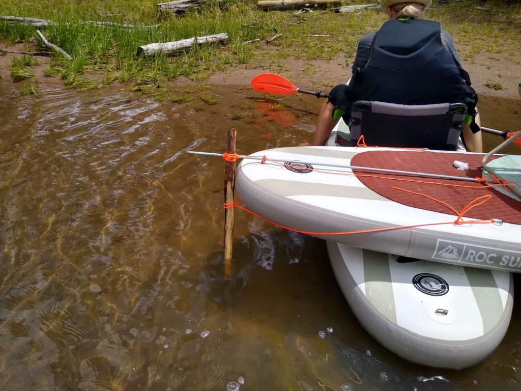 Dillion Lake, CO - lost my fin and crafted this monster. It worked about 60% as well as the real one, but way better than nothing.