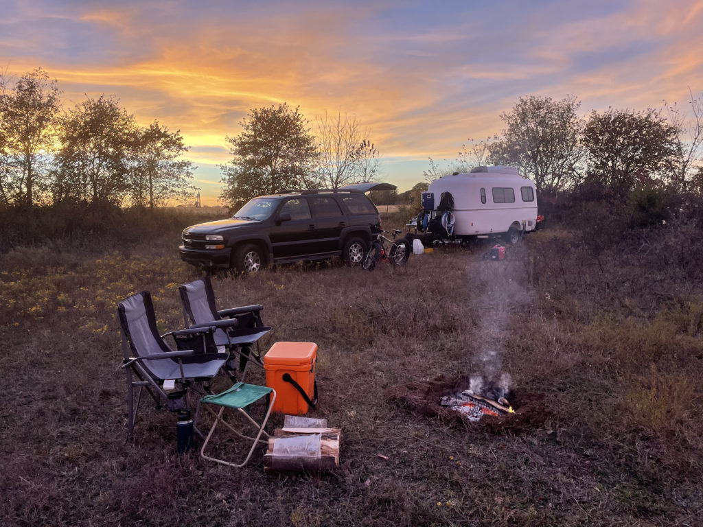 Another shot of the setup and sunset.