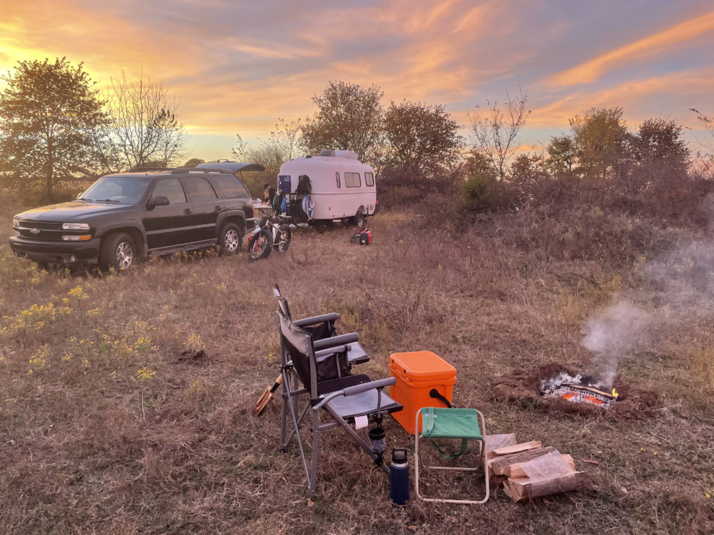 Another shot of the setup and sunset.