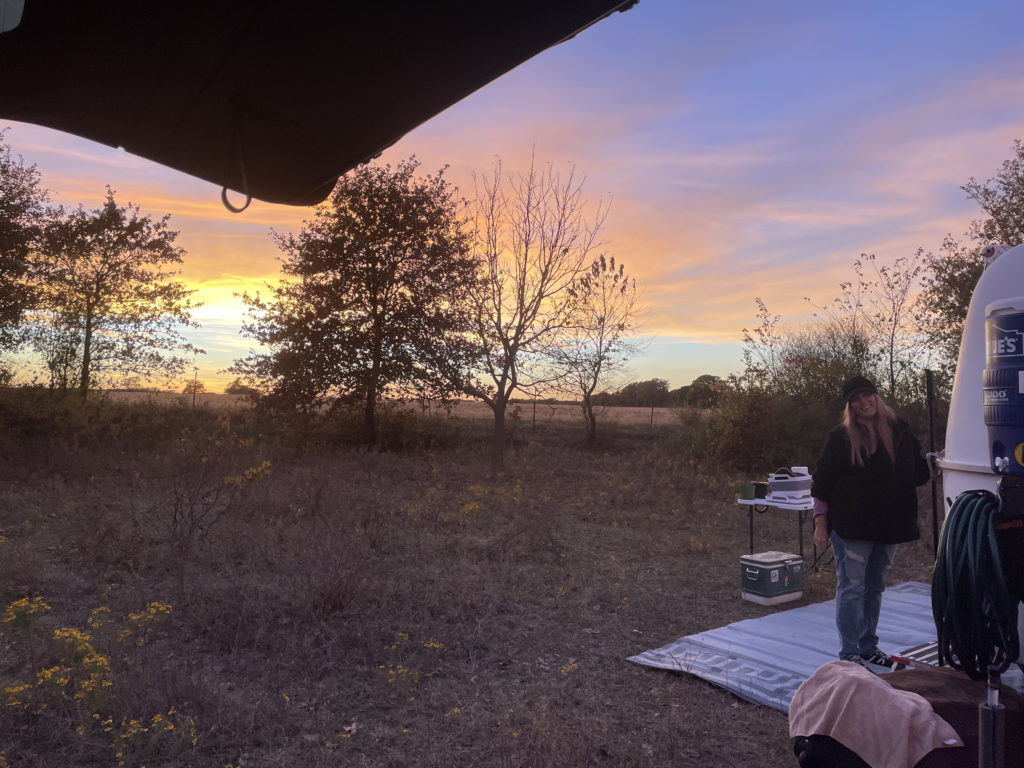 Elmore, OK boon docking sunset.