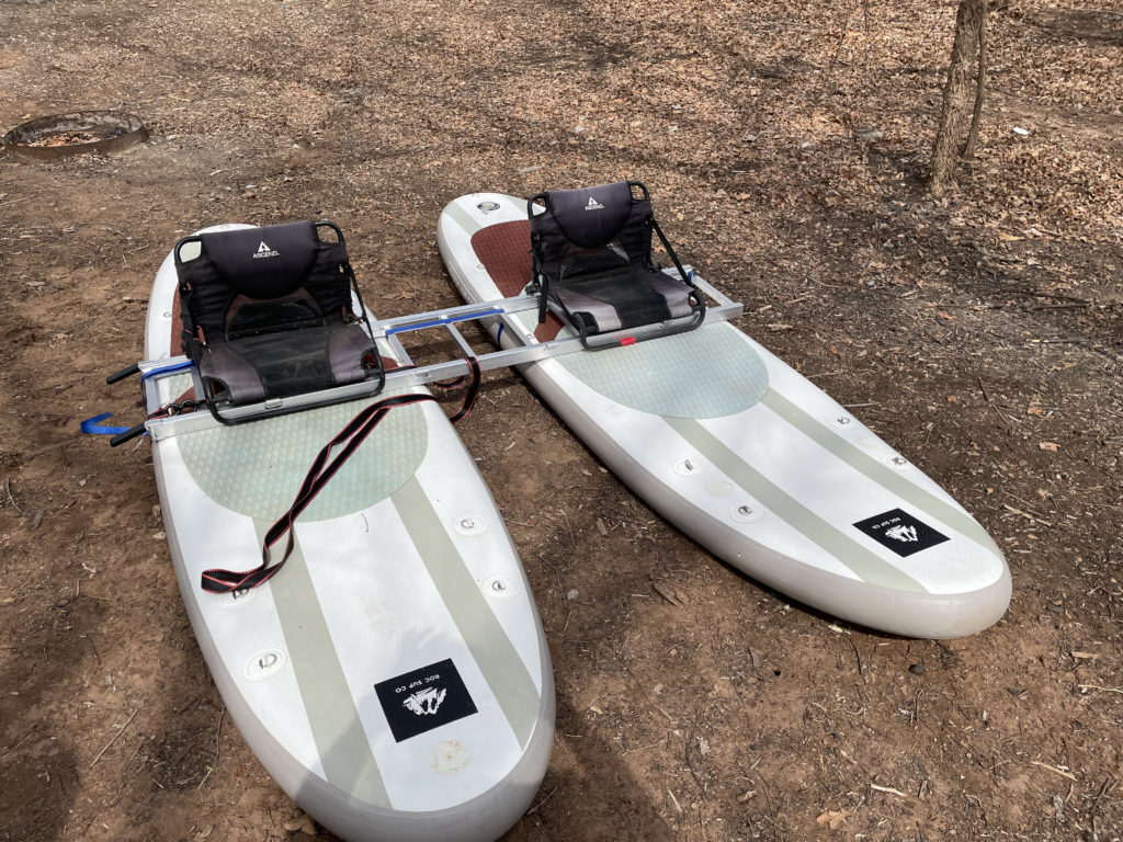 Kayakamaran concept in front yard.