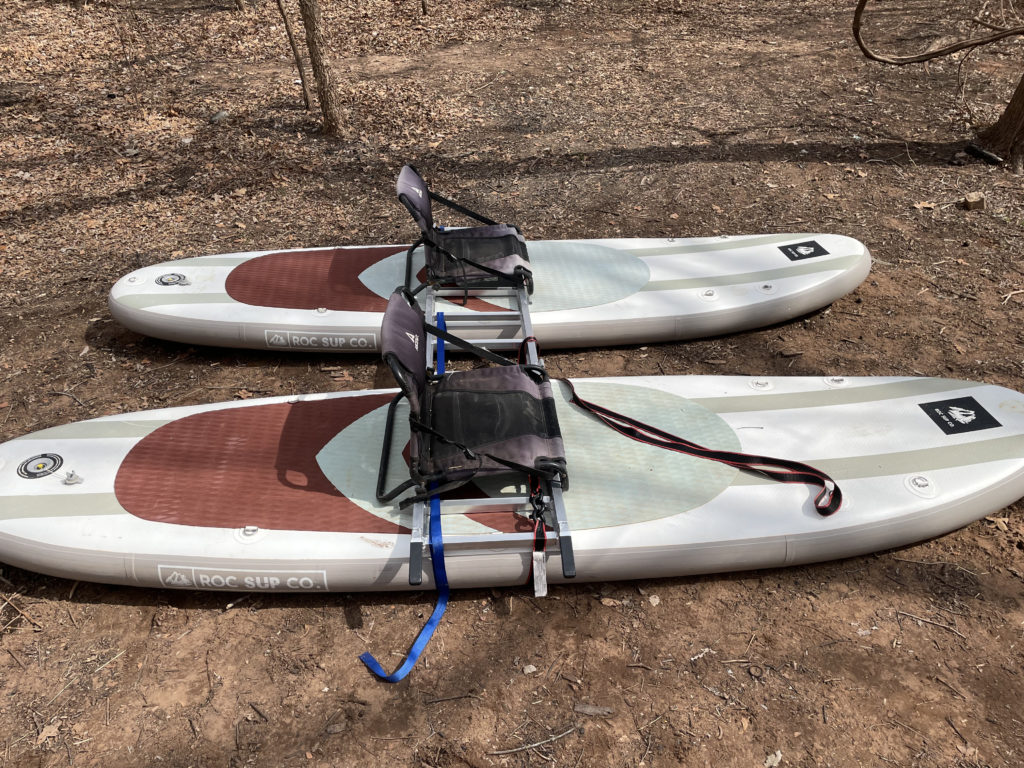Kayakamaran concept in front yard.